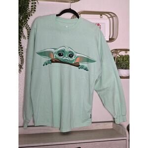 Disney Star Wars Mandalorian Baby Yoda Spirit Jersey Long Sleeve size S